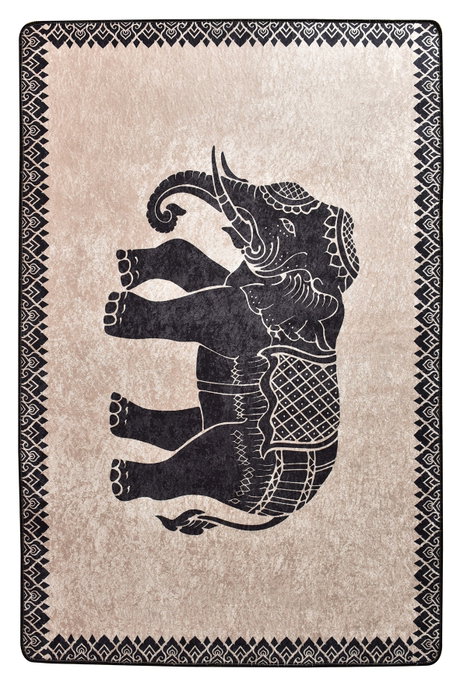 Conceptum Elefante Nero Djt Alfombra de Pasillo Multicolor 80 x 200 cm